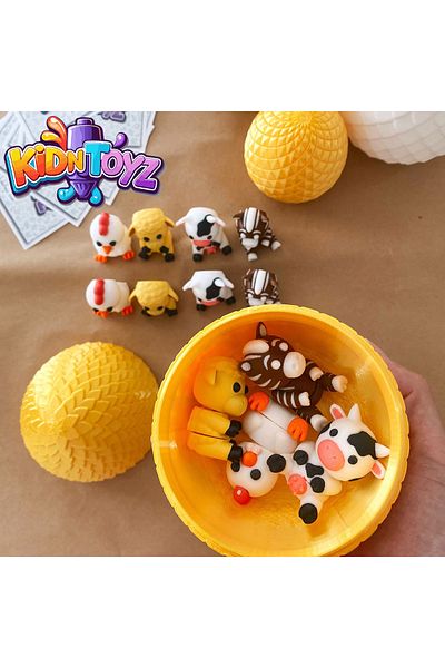 kidntoyz Twinkle Farm Animals & Surprise Egg Set