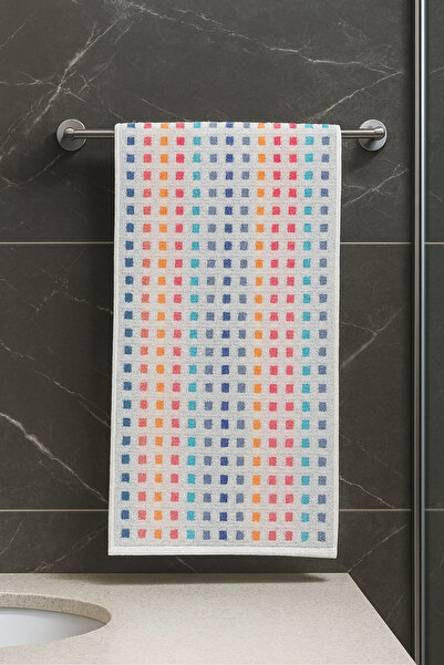 Özdilek Premium Geometric Patterned 3-Piece Hand-Face Towel