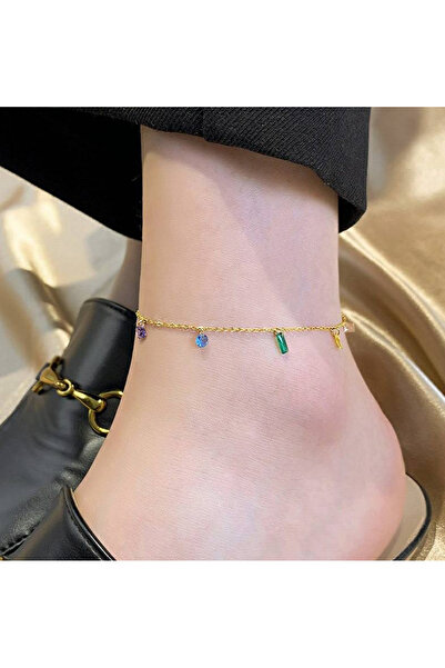 çelik takı design خلخال ملون أنيق مزخرف من الفولاذ المقاوم للصدأ