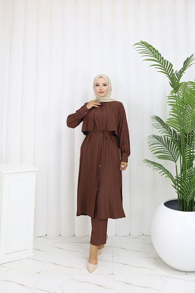 ALLMİRA FASHION Long Tunic and Trousers Double Set