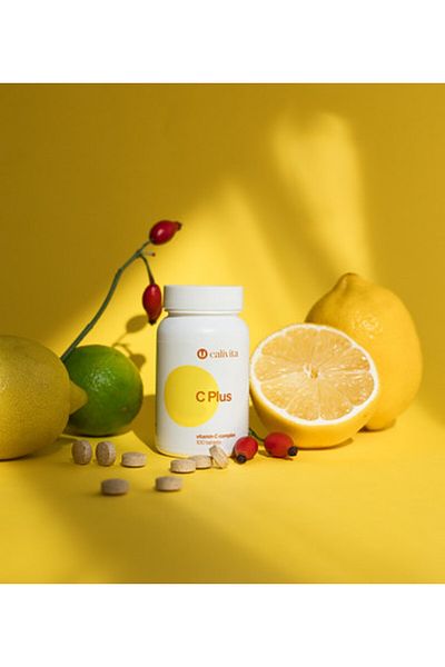 Calivita Complex de vitamina C Plus în caz de gripă sau răceală (100 de comprimate) -