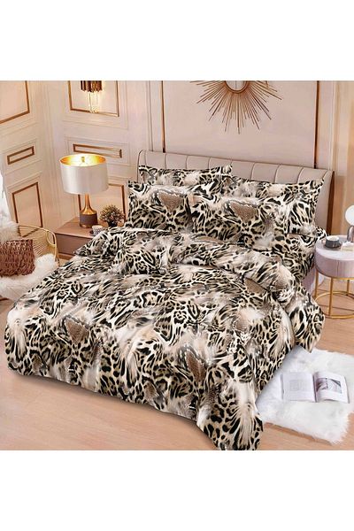 CHIRASO FINE Cotton Bedding Set, ELASTIC Sheet 180x200+25cm, Duvet Cover 200x230cm 4 Pillowcases