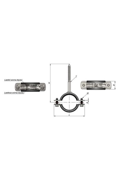 PRATİKOBA Pipe Clamp with Triphone 4 Pieces