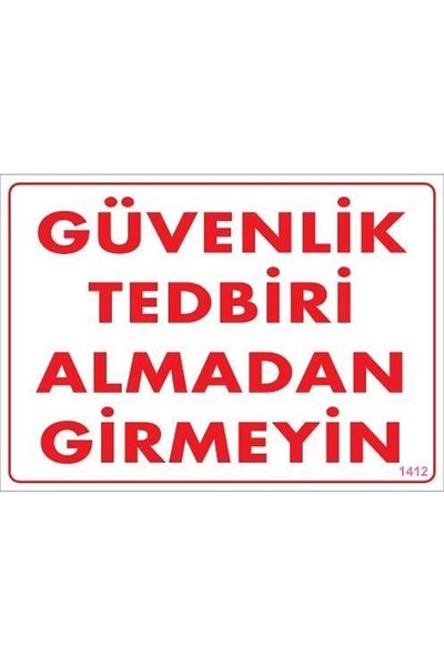 PRATİKOBA Safe Measure Warning Sign 25X35 Code:1412