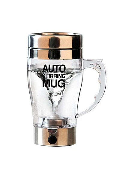 AEIDEN Cana Transparenta cu Amestecare Automata si Maner - Auto Stirring Mug 350 ml