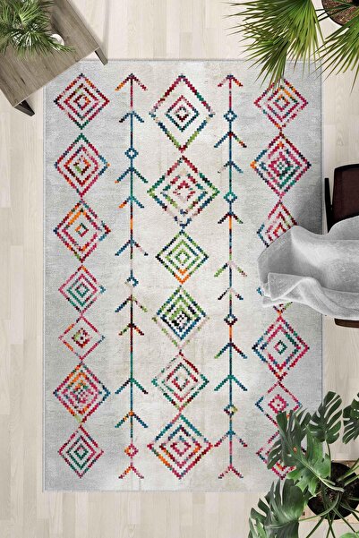 Monnhein Non-Slip Base Washable Carpet – Modern Digital Printing Carpet for K...