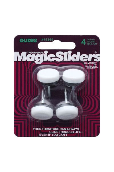 Magic Sliders 4-Piece Silent Nail-On Chair Glides 7/8 Inch