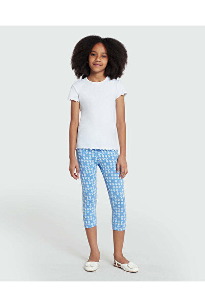 Ovs بنطال ضيق قصير باللون الأزرق الزهري