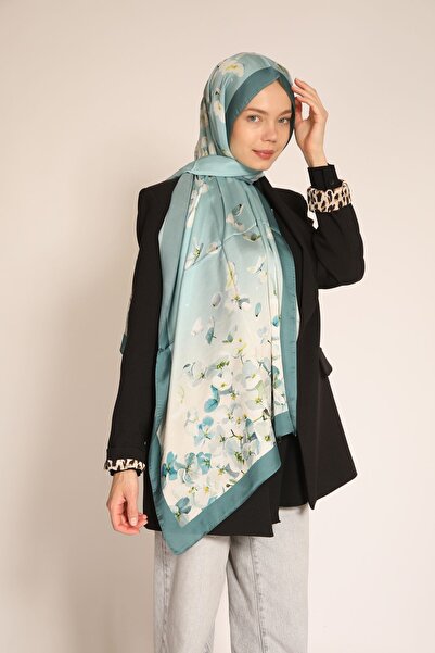 BERCHEM SCARF Akel Double Sided Garni Floral Patterned Soft Shawl