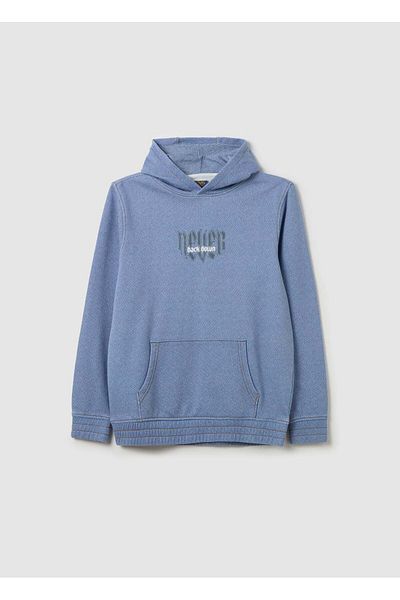 Ovs Hoodie With ''Never Back Down� Print