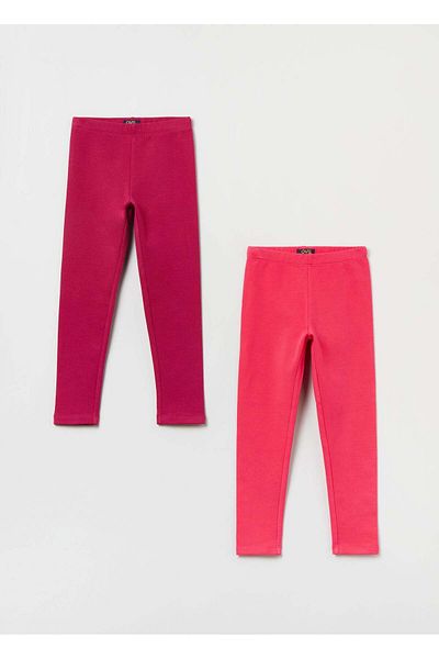 Ovs Girls 2 Pack Plain Leggings