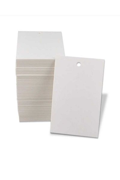 Copyder Cardboard Price Brand Label 5X9 cm 5000 Pieces 4 mm Medium Rope Passing Place