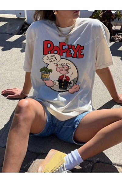 LAYORA Удобна тениска с къс ръкав за жени с букви и карикатури за Темел Рейс