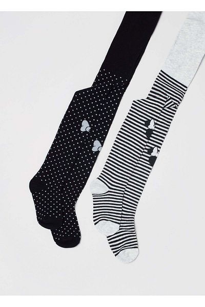 Ovs Girls 2 Pack Tights