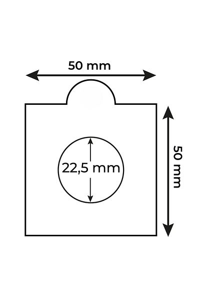 3Alp Koleksiyon Coin Carton Sealing 22.5 Mm, Self Adhesive - Without Sticker (There Are 25 Pieces in 1 Box)