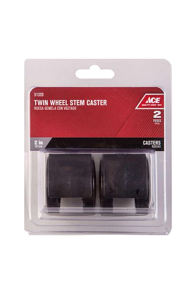 ACE 2-Piece Swivel Plastic Wheel Stem Caster 2 Inch