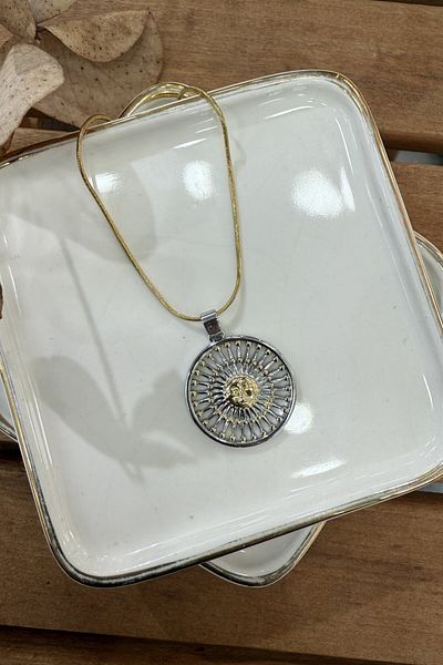 My Joyas Design Steel Two Color Design Necklace 46cm