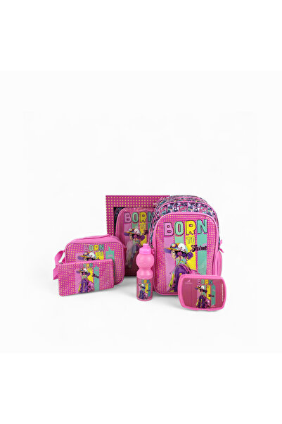 Royal Falcon مجموعة حقيبة ظهر مطبوعة بشعارات من 5 قطع مقاس 16 بوصة - 41 × 30 ...