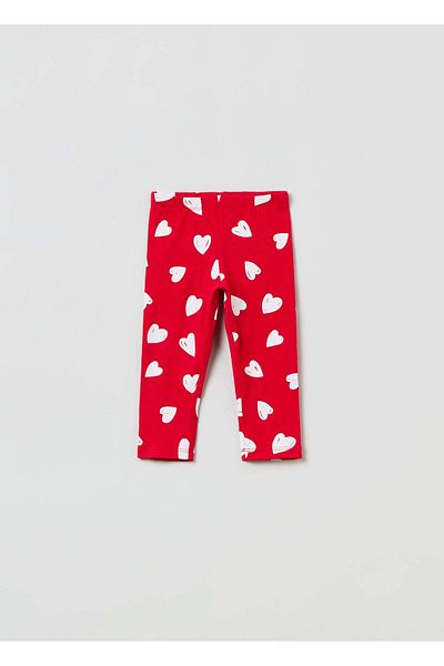 Ovs Jersey Joggers With Hearts Print