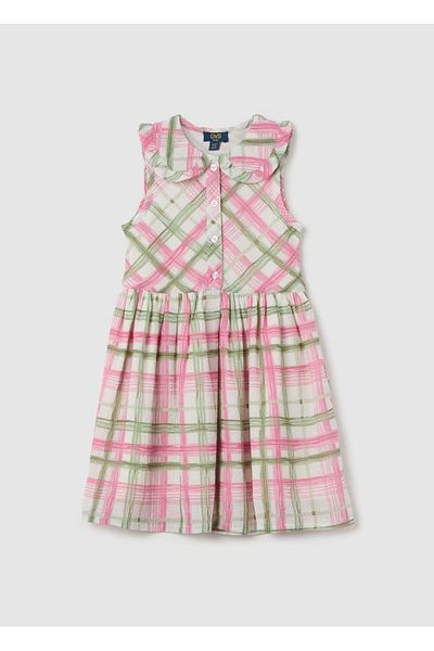 Ovs Sleeveless Dress With Check Pattern