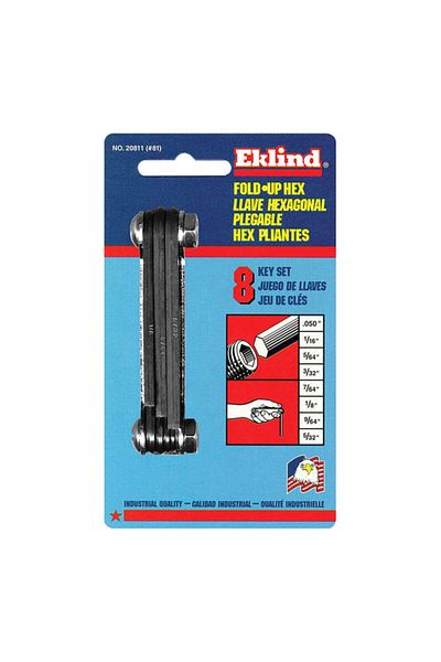 Eklind 8-in-1 SAE Fold-Up Hex Key Set