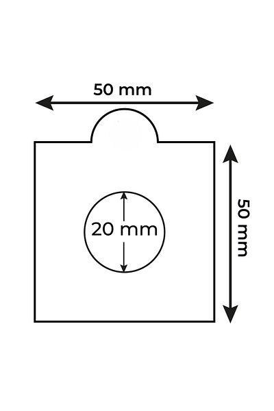 3Alp Koleksiyon Coin Carton Sealing 20 Mm, Self Adhesive - Without Sticker (There Are 25 Pieces in 1 Box)