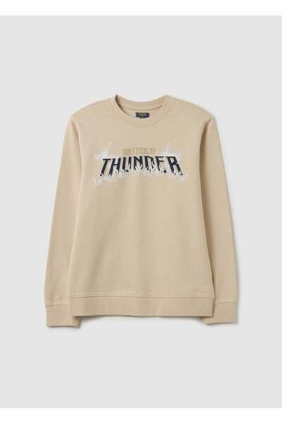 Ovs Round Neck Sweatshirt With Print