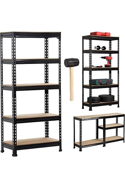Generic 5 Tier Garage Shelving Heavy Duty Garage Shelves Adjustable Metal Shelving Unit Utility Rack