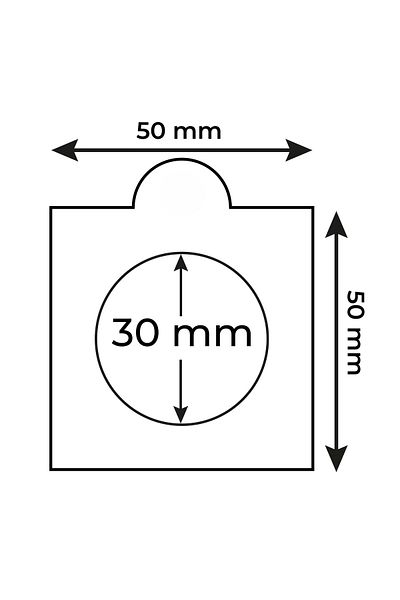 3Alp Koleksiyon Coin Carton Sealing 30 Mm, Self Adhesive - Without Sticker (There Are 25 Pieces in 1 Box)