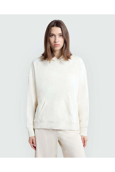 Ovs Off-White Hoodie With Pockets By Woman