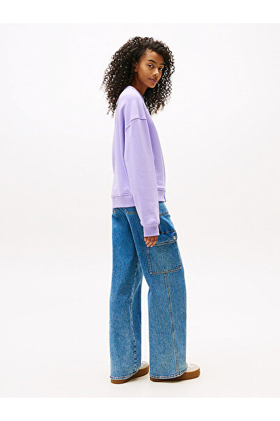Tommy Hilfiger Kadın Mor Triko Sweatshirt