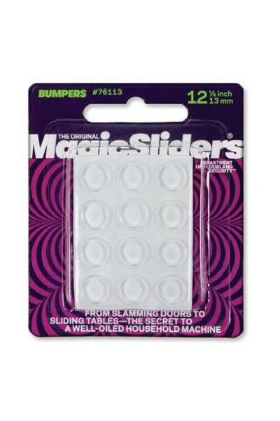 Magic Sliders 12-Piece Heavy-Duty Self-Stick Round Bumpers 1/2 Inch