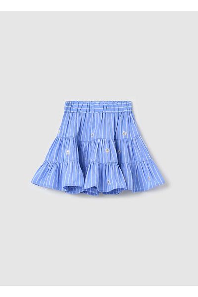 Ovs Tiered Skirt With Stripe Pattern And Sequins