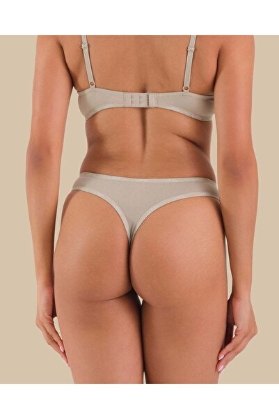 La senza Thong Logo Wine Panties