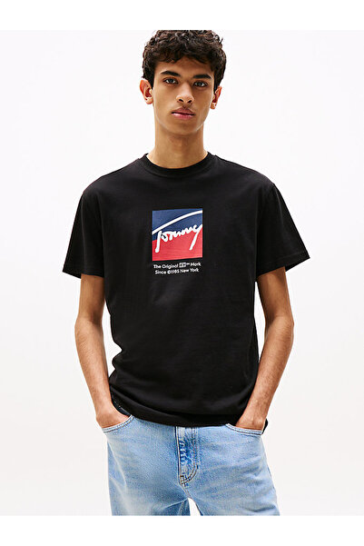 Tommy Hilfiger Erkek Siyah S/S Tişört