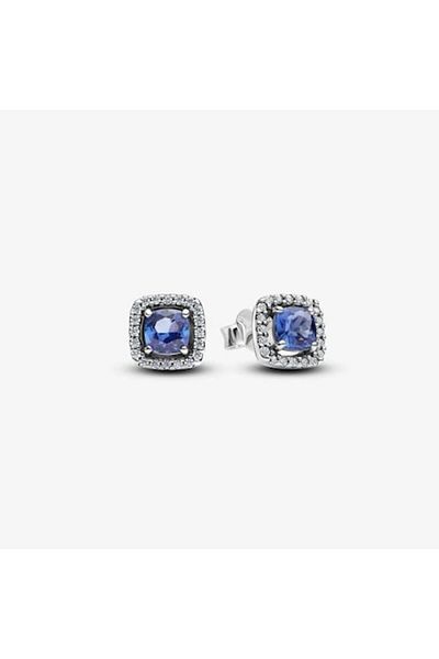 Pandora Cercei tip halo albastru stralucitor pave Zirconiu - Argint 925