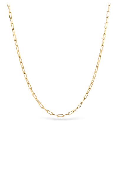 Nenalina Necklace Necklace Women Link Chain 925 Sterling Silver Gold-plated 38 cm