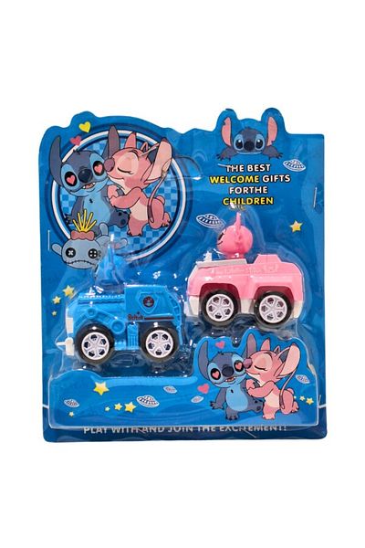 MOAWAVE Set of 2 figures with cars 7x7x4 cm type Stitch&Lilo MOAWAVE™