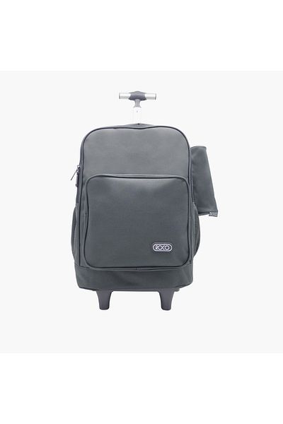 Roco Solid 15.6-inch Trolley Backpack with Retractable Handle and Pencil Pouch - 46x33x20 cms