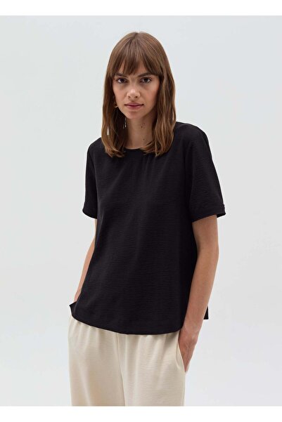 Ovs Crinkle-Effect Blouse With Small Splits