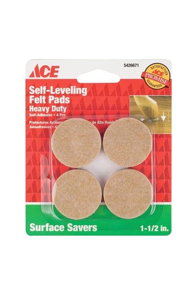 ACE 4-Piece Self Leveling Felt Pads 1.5 Inch