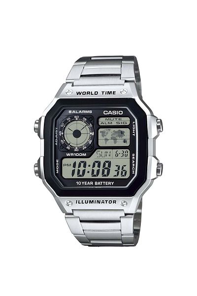 Casio Casio Multifunction Watch with Stainless Steel Strap, Water Resistant to 100 Meters