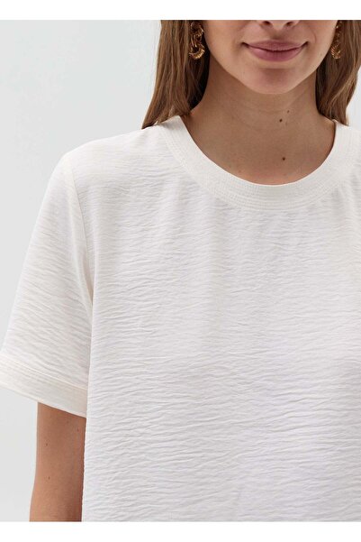 Ovs Crinkle-Effect Blouse With Small Splits