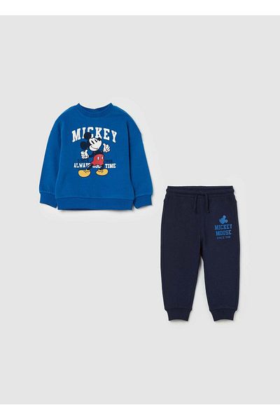 Ovs Fleece Jogging Set With Mickey Mouse Print