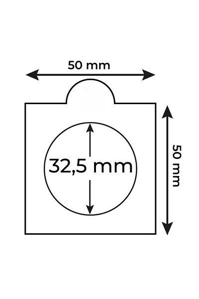 3Alp Koleksiyon Coin Carton Sealing 32.5 Mm, Self Adhesive - Without Sticker (There Are 25 Pieces in 1 Box)