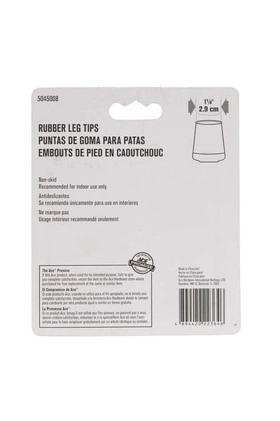 ACE 4-Piece Non-Slip Heavy-Duty Sturdy High-Quality Rubber Leg Tips 2.9 cm