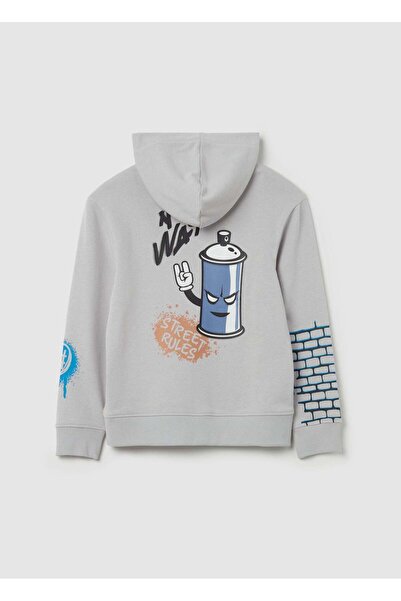 Ovs Sweatshirt With Hood And ''Runfast” Print