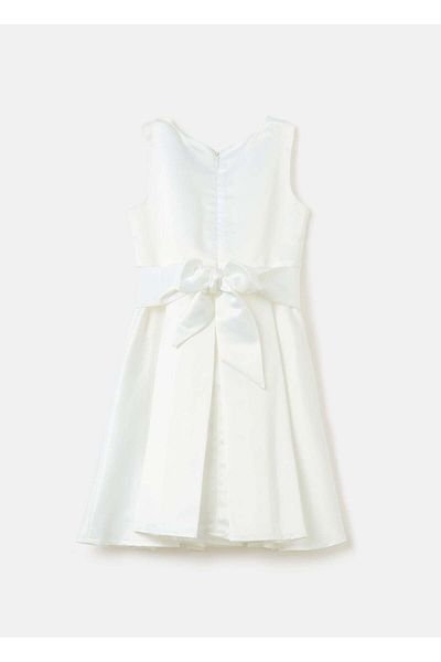 Ovs Sleeveless Dress In Satin With Flowers
