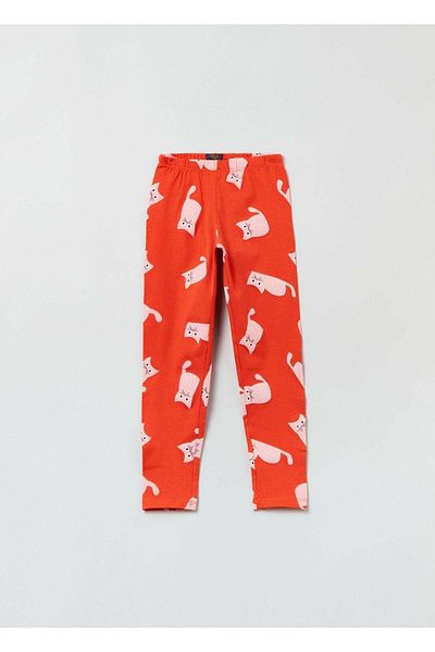 Ovs Stretch Leggings With All-Over Print