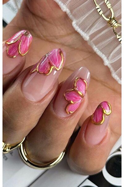 Lavian Accessories Sakura Çiçeği Pembe Yapışkanlı Tırnak Stickerı